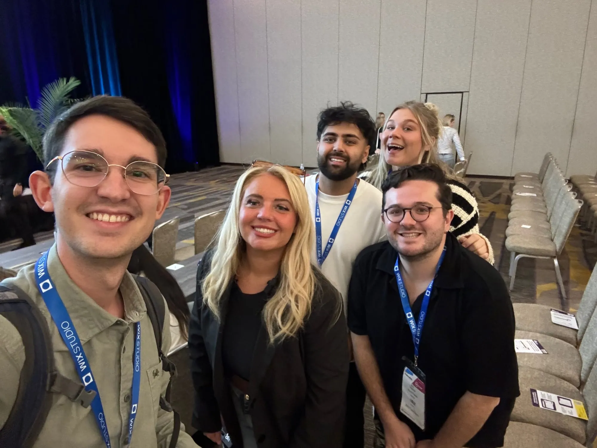 Selfie of Zach with Carrie Rose, Ray Saddiq, and two other members of the Rise at Seven team